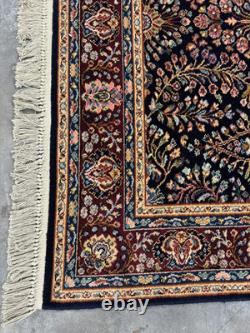 Karastan Original Collection Navy Sar0uk(791) 100% New Zealand wool area rug