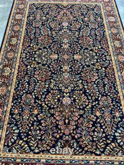 Karastan Original Collection Navy Sar0uk(791) 100% New Zealand wool area rug