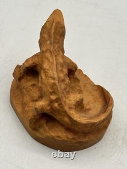 Kauri Wooden Carving Tuatara New Zealand Lizard Hand Carved 1993
