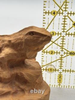 Kauri Wooden Carving Tuatara New Zealand Lizard Hand Carved 1993