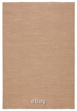 Kilim Collection Area Rug 8' x 10', Brown, Handmade New Zealand Wool, Ideal