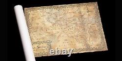 LOTR The Hobbit Map of the Shire WETA An Unexpected Journey Authentic Weta Map