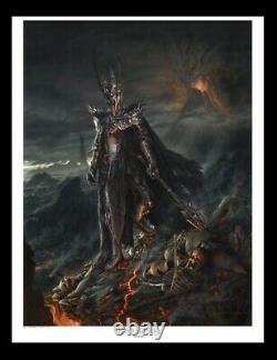 LOTR Weta Sauron Fine Art Paper Giclee Jerry VanderStelt LE 605/800 17x20 COA