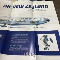 Large Air New Zealand Big 10 DC-10 Advertising Brochure