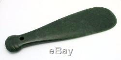 Large Antique New Zealand Maori Greenstone Jade Pounamu Mere
