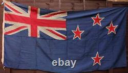 Large Antique Original Hand Stitched New Zealand Flag. Benjamin Edgington. 8 ft
