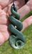 Large Nz Maori Inanga Greenstone Nephrite Jade Pikorua Quad Eternity Twist