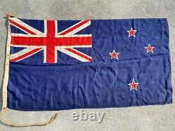 Large Vintage Painted Wool New Zealand Flag