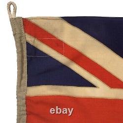 Large Vintage Wool Hand Painted New Zealand Cloth Ship Flag Nautical Union Jack