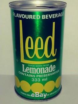 Leed Lemonade Pull Tab Soda Can New Zealand