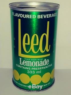 Leed Lemonade Pull Tab Soda Can New Zealand