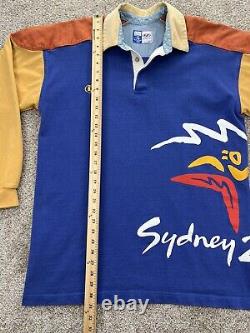 Line 7 Sydney Olympics Nautical Collection Color Block Rugby Shirt Y2K VTG'96 M