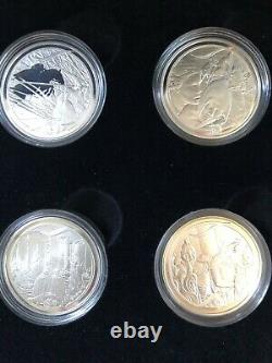 Lord Of The Rings Silver Proof Coins. New Zealand Scenes in Silver 1/2 Set BNIB