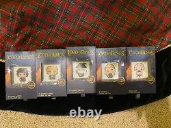 Lord of the Rings NZ Mint chibi coin collection Frodo/Samwise/Gandalf/Legolas