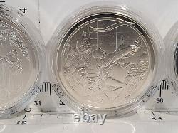 (Lot 963) NEW ZEALAND 2003 Lord of the Rings Collection of 9 Silver Coins