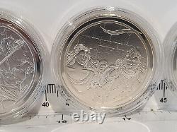 (Lot 963) NEW ZEALAND 2003 Lord of the Rings Collection of 9 Silver Coins
