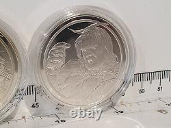 (Lot 963) NEW ZEALAND 2003 Lord of the Rings Collection of 9 Silver Coins