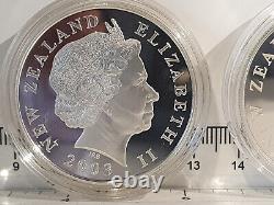 (Lot 963) NEW ZEALAND 2003 Lord of the Rings Collection of 9 Silver Coins