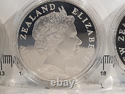 (Lot 963) NEW ZEALAND 2003 Lord of the Rings Collection of 9 Silver Coins