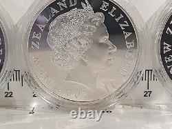 (Lot 963) NEW ZEALAND 2003 Lord of the Rings Collection of 9 Silver Coins