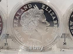 (Lot 963) NEW ZEALAND 2003 Lord of the Rings Collection of 9 Silver Coins
