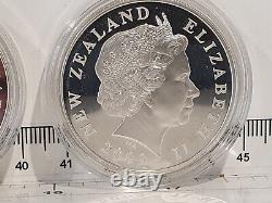 (Lot 963) NEW ZEALAND 2003 Lord of the Rings Collection of 9 Silver Coins