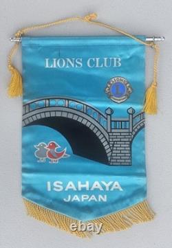 Lot of 22 Vintage Lions Club International Banners Japan New Zealand Korea