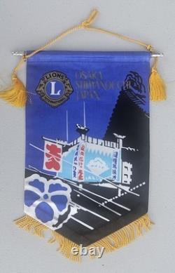 Lot of 22 Vintage Lions Club International Banners Japan New Zealand Korea