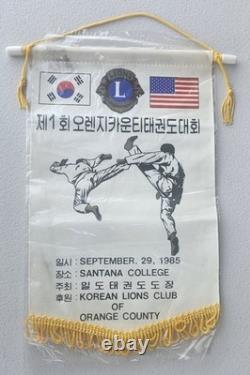 Lot of 22 Vintage Lions Club International Banners Japan New Zealand Korea