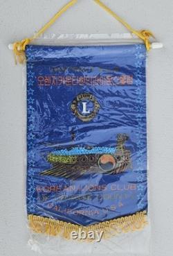 Lot of 22 Vintage Lions Club International Banners Japan New Zealand Korea