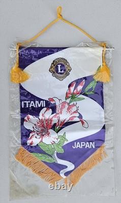 Lot of 22 Vintage Lions Club International Banners Japan New Zealand Korea