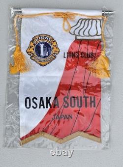 Lot of 22 Vintage Lions Club International Banners Japan New Zealand Korea