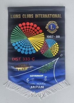 Lot of 22 Vintage Lions Club International Banners Japan New Zealand Korea