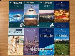 Lot of 23 different Air New Zealand timetables 1992-2003 timetable schedule