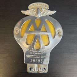 Lovely Vintage New Zealand AA Automobile Association Car Badge No 39395 1945/67