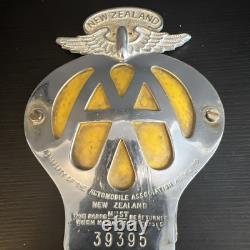 Lovely Vintage New Zealand AA Automobile Association Car Badge No 39395 1945/67