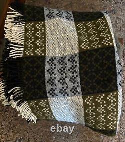 MANATUNGA NEW ZEALAND 100% Virgin Wool Woven Blanket 60X74