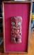 MAORI TIKI HAND CARVED WOODEN Framed WALL HANGING PAUA SHELL EYES NEW ZEALAND