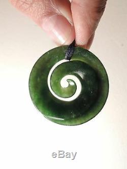 MARSDEN FLOWER JADE MAORI Pounamu Greenstone Dean's Nephrite Fine SINGLE KORU