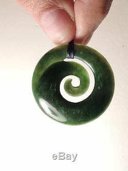 MARSDEN FLOWER JADE MAORI Pounamu Greenstone Dean's Nephrite Fine SINGLE KORU