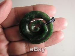 MARSDEN FLOWER JADE MAORI Pounamu Greenstone Dean's Nephrite Fine SINGLE KORU