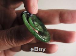 MARSDEN FLOWER JADE MAORI Pounamu Greenstone Dean's Nephrite Fine SINGLE KORU