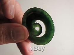 MARSDEN FLOWER JADE MAORI Pounamu Greenstone Dean's Nephrite Fine SINGLE KORU