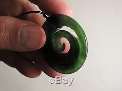 MARSDEN FLOWER JADE MAORI Pounamu Greenstone Dean's Nephrite Fine SINGLE KORU