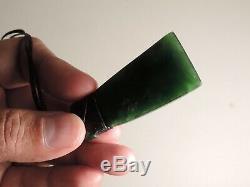 MARSDEN F JADE ADZE NZ Greenstone Nephrite Maori Pounamu Superb DARK GREEN TOKI