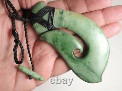 MASSIVE Beautiful MARSDEN KOKOPU JADE Maori Pounamu NEPHRITE DEAN's FISH HOOK