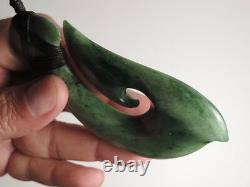 MASSIVE Beautiful MARSDEN KOKOPU JADE Maori Pounamu NEPHRITE DEAN's FISH HOOK