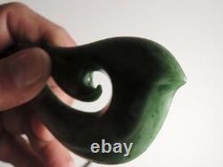 MASSIVE Beautiful MARSDEN KOKOPU JADE Maori Pounamu NEPHRITE DEAN's FISH HOOK