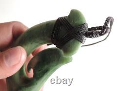 MASSIVE Beautiful MARSDEN KOKOPU JADE Maori Pounamu NEPHRITE DEAN's FISH HOOK