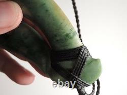 MASSIVE Beautiful MARSDEN KOKOPU JADE Maori Pounamu NEPHRITE DEAN's FISH HOOK